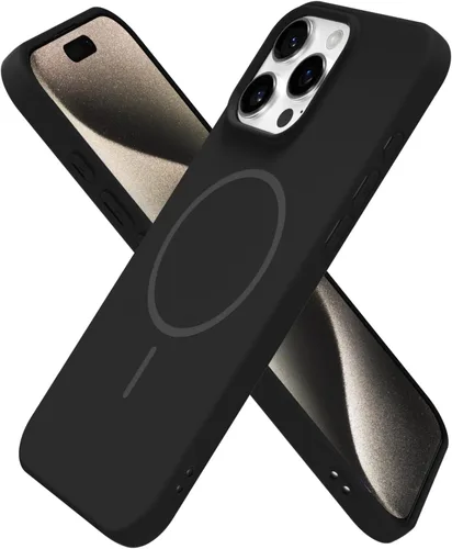 Vista 94 de Oakxco Funda de Silicona Mag Safe para iPhone 12 Pro Max, Funda Magnética Delgada y Fina Compatible con Carga Inalámbrica MagSafe, Bonita Funda