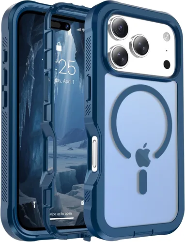 Vista 158 de jaroco - Funda magnética compatible con MagSafe para iPhone 11 de 6.1 pulgadas; protección de grado militar contra caídas, de doble capa