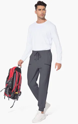 Vista 5 de M MAROAUT Pantalones deportivos ligeros para hombre con bolsillos con cremallera pantalones de entrenamiento para correr atletismo casual golf