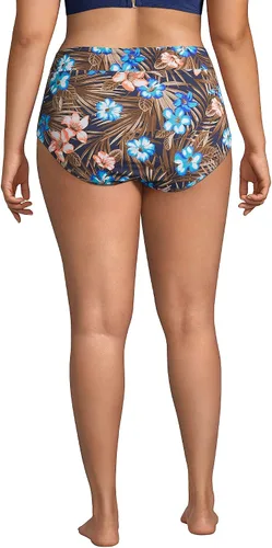 Vista 2 de Lands' End Parte inferior de bikini de cintura alta con control de abdomen para mujer