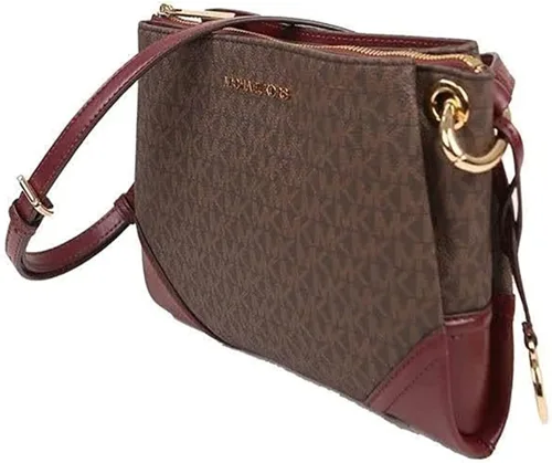 Vista 4 de Michael Kors Bolso cruzado Nicole con triple compartimento Gris Pearl Grey
