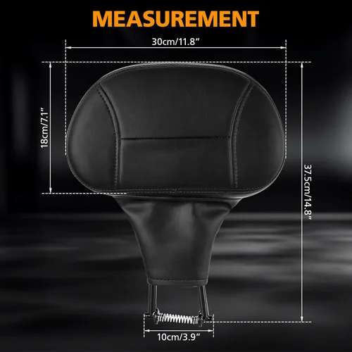Vista 5 de XFMT Almohadilla de respaldo desmontable ajustable para conductor enchufable para Harley Touring Road King CVO Street Electra Glide 2009-2023