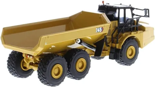 Vista 2 de Diecast Masters 1:64 Cat 745 Camión articulado, 6.75 x 2.75 x 2.5 in, Metal y plástico, amarillo