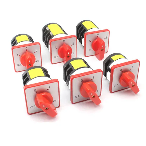 Vista 5 de Interruptor selector de cambio universal, interruptor de transferencia de energía, 2 posiciones 8 terminales, HZ5D-20/4 L03 380V 20A Motor