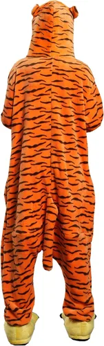 Vista 2 de Japsom Disfraz de tigre con capucha unisex para adultos