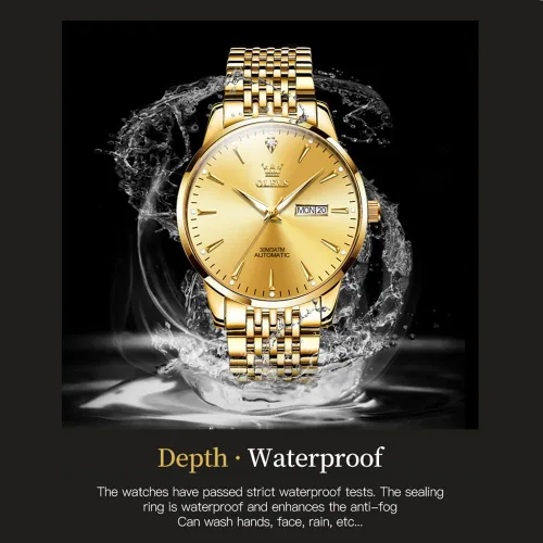Vista 5 de OLEVS Mens Casual Watches for Men Fashion Classic Business Calendar Date Watch Waterproof Wrist Watches for Men Stainless Steel Analog Watch