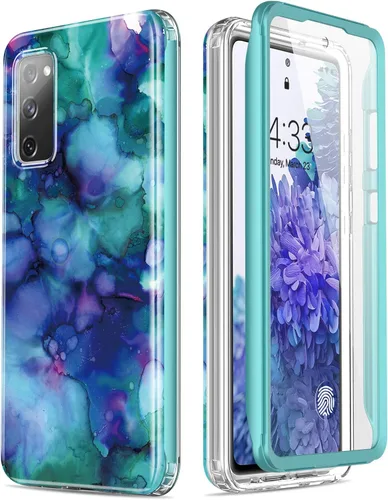 Vista 20 de Esdot Funda compatible con Samsung Galaxy S20 FE con protector de pantalla integrado, con diseño de moda para mujeres y niñas, funda protectora
