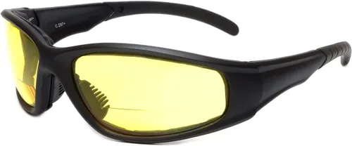Vista 9 de Calabria 23BF Sportster - Gafas de seguridad bifocales de lectura para hombres y mujeres, protección UV, viento y desechos, antivaho