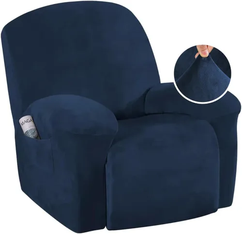 Vista 15 de H.VERSAILTEX Fundas elásticas para sillón reclinable, Funda para silla reclinable, Funda para sofá, 1 pieza, moderna, de terciopelo, elegante