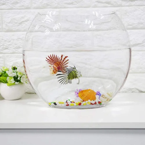 Vista 3 de Yoidesu Decoraciones de peces artificiales brillantes, peces falsos luminosos, peces de acuario, exquisito adorno de simulación, decoración de Negro