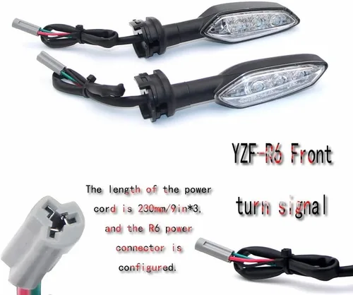 Vista 2 de Moto Modified Mini Turn Signal For YAMAHA YZF-R6 YZFR6 YZF R6 Motorcycle Blinker Front Or Rear White (Color Front)