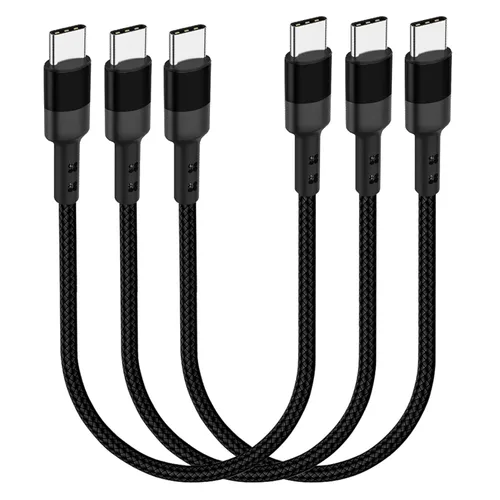 Vista 2 de Cable USB C de 12 pulgadas, cable C corto