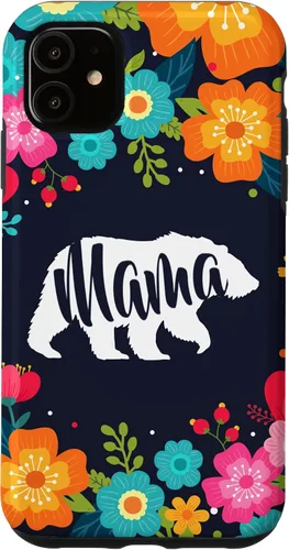 Vista 8 de Mama Bear - Funda para iPhone 17 con diseño de flores florales