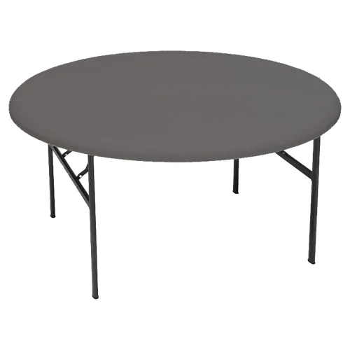 Vista 3 de Mesa plegable redonda de grado comercial indestructible Serie Iceberg 1200, de 600 libras de capacidad, Carbón, 1 Carbón vegetal