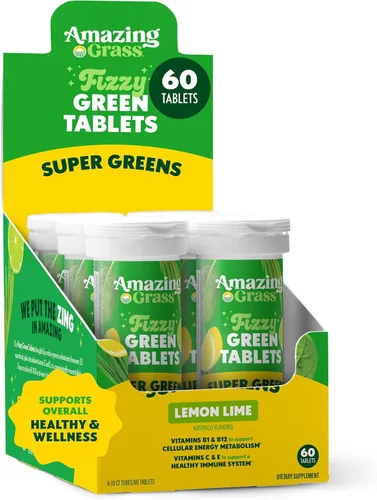 Vista 15 de Amazing Grass - Tabletas efervescentes Tableta de verduras efervescentes con 85 mg de cafeína a base de plantas, 1 porción de frutas y verduras