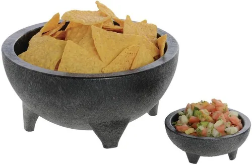 Vista 2 de HUBERT Plato Molcajete Negro 56 oz Polipropileno 8.75" Diámetro x 4" Alto