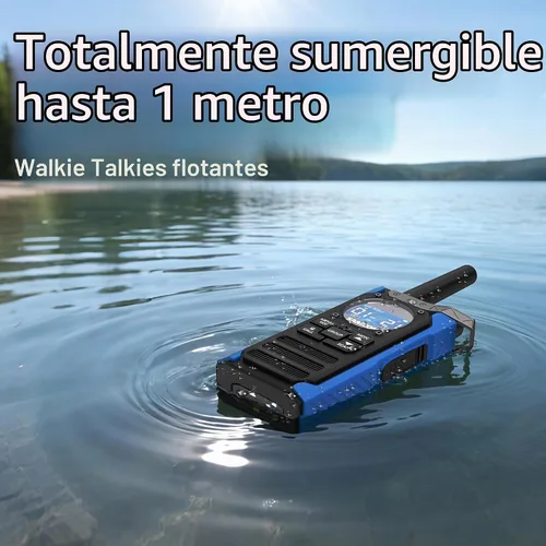 Vista 2 de T5 Business FRS Walkie Talkies de largo alcance con auriculares, paquete
