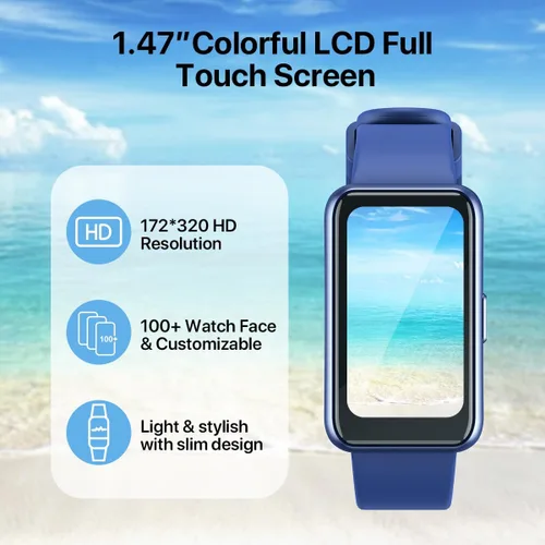 Vista 7 de WalkerFit Relojes inteligentes para mujer: IP68 impermeable rastreador de fitness con monitor de frecuencia cardíaca 24/7, batería de 7 días y modos