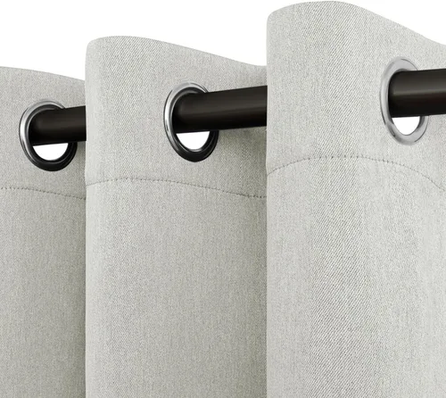 Vista 26 de Easy-Going - Cortinas opacas con aspecto de lino para oscurecer la habitación, con ojales para ventana, cortinas para dormitorio, sala de estar