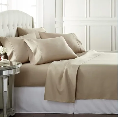 Vista 31 de Danjor Linens - Juego de sábanas tamaño completo para adolescentes, sábanas premium de hotel con 4 fundas de almohada, microfibra cepillada ligera