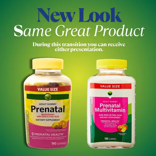 Vista 3 de KP+ Gomitas multivitamínicas prenatales para adultos con DHA y ácido fólico Salud prenatal Apoya el bienestar antes, durante y después