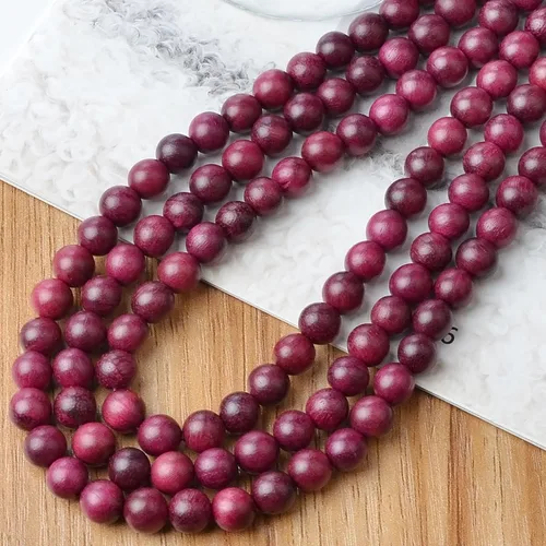 Vista 11 de MASSIVE BEADS - KIT de 960 cuentas de madera redondas sueltas mixtas naturales de 6 mm para hacer joyas, con hilo e agujas (12 de madera, 6 mm)