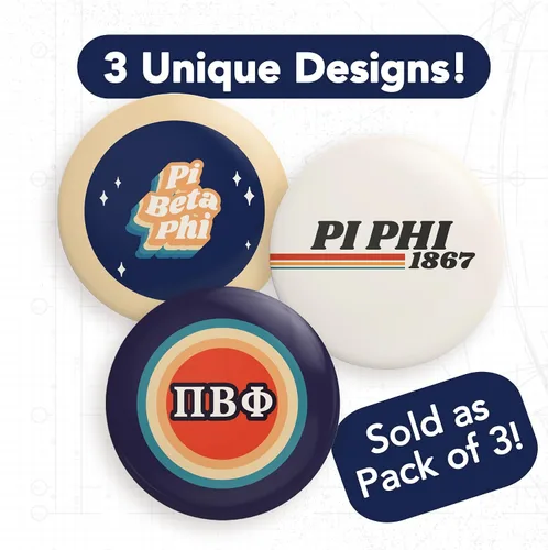 Vista 20 de Desert Cactus Pi Beta Phi Buttons Pin Sorority 3 Pieces of Variety Back Badge 2.25-inch