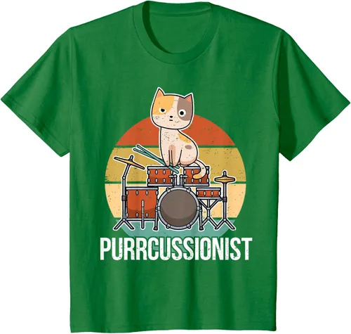 Vista 54 de Funny Percussion Drummer Drumming Drums Saying I Kitten Cat Camiseta, Negro, S
