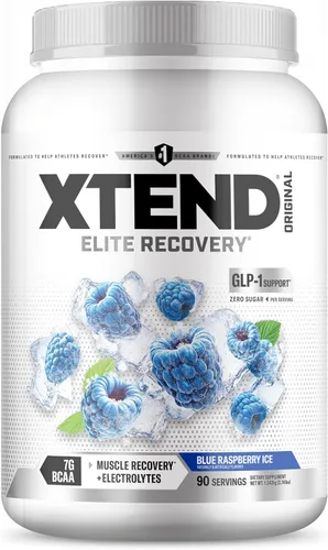 Vista 24 de Xtend Polvo Original BCAA, 7g de BCAAs y 2.5g de L-Glutamina para la Recuperación Muscular, Hidratación y Músculo Delgado, Bebida Sin Azúcar