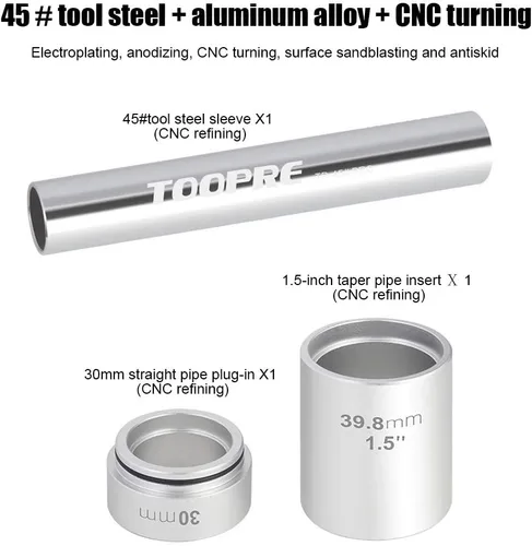 Vista 7 de CALIDAKA Herramienta BB de bicicleta de 3 piezas, kit de ajuste de horquilla delantera de reparación de bicicleta de aleación de aluminio