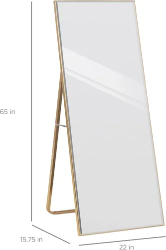 Vista 13 de Best Choice Products Espejo grande de longitud completa de 65 x 22 pulgadas, espejo rectangular colgante e inclinado para dormitorio, sala de estar