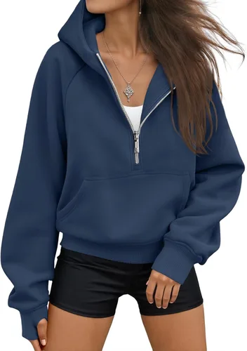 Vista 19 de AUTOMET Sudaderas con capucha de mujer, sudaderas de forro polar para otoño, conjuntos de moda, sudaderas para hacer ejercicio, chaquetas con Verde