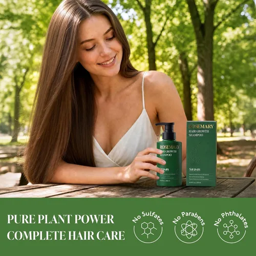 Vista 7 de Champú de biotina de romero para adelgazar el cabello, crecimiento