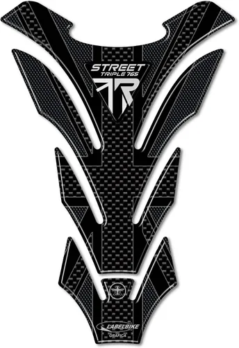 Vista 2 de labelbike - Adhesivo 3D para motocicleta, protección y decoración para depósito de combustible en resina compatible con Triumph Street Triple 765 R