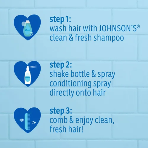 Vista 4 de Johnson's Clean & Fresh Champú y Jabón Corporal para Niños 2-en-1 Lavado Diario del Cabello y Cuerpo para Niños y Pequeños Limpia Suavemente