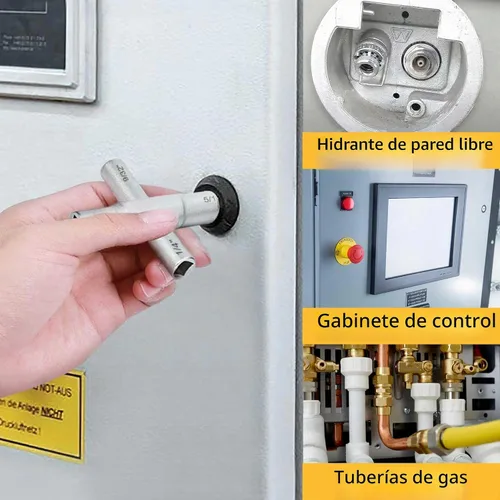 Vista 5 de Hanpex Llave de llave Sillcock de 4 vías, 1/4 pulgadas, 9/32 pulgadas, 5/16 pulgadas, 11/32 pulgadas, se adapta a la mayoría de Sillcock, llave