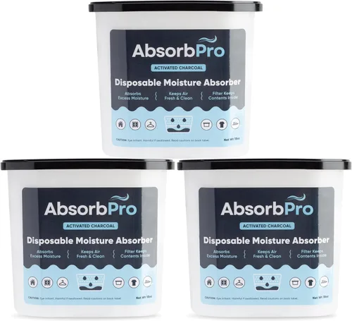 Vista 11 de Absorb Pro - Bolsa de suspensión que absorbe la humedad sin fragancia - Paquete de 3 - Paquetes de deshumidificación colgante de 16 onzas