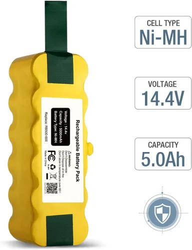 Vista 2 de Powerextra Batería de repuesto de 4.0Ah 14.4V compatible con Roomba R3 500 600 700 800 900 Series 500 510 531 535 540 550 552 560 570 580 595 620