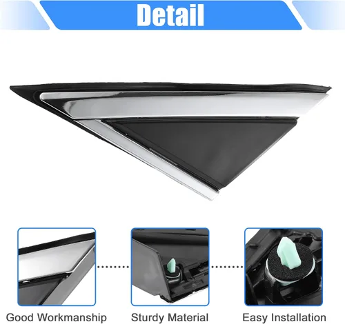 Vista 4 de X AUTOHAUX Espejo delantero izquierdo esquina triángulo Fender cubierta retrovisor triángulo Trim Panel para Cadillac SRX 2010-2016 22774041