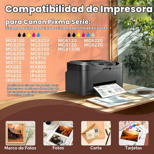Vista 4 de Miss Deer PGI-225/CLI-226 - Cartuchos de tinta para Canon MG6220