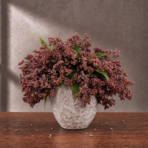 Vista 7 de 6 Pcs 17" Faux Dusty Plum Berry Stem For Vase Artificial Nandina Branches