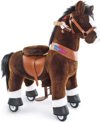 Vista 15 de PonyCycle Caballo de paseo para niños pequeños de 3 a 4 años con freno, sin batería (30 pulgadas de altura/tamaño 3 modelo clásico U) poni mecánico