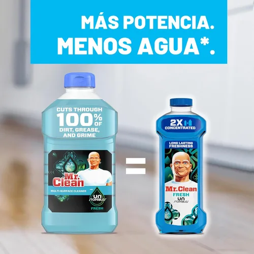 Vista 5 de Mr. Clean 2X Limpiador concentrado para múltiples superficies con aroma fresco Unstopables, 41 onzas líquidas