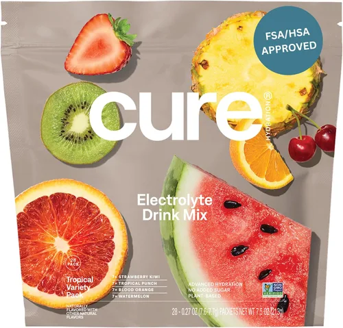 Vista 10 de Cure Hydration - Mezcla de bebidas con electrolitos para niños Rehidratación formulada por pediatras a base de plantas Sin azúcar añadido