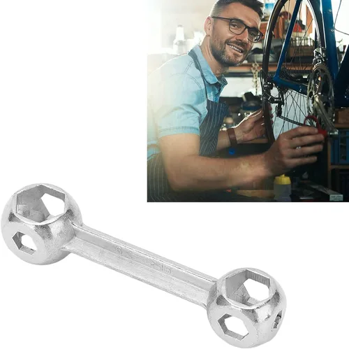 Vista 6 de Llave portátil 10 en 1 de 0.236-0.630 in a prueba de herrumbre multi funcional hueso de perro hexagonal llave para reparación de bicicletas