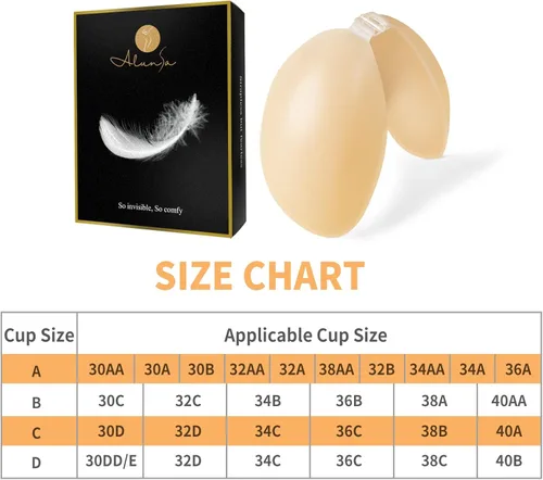 Vista 5 de Push Up Strapless Bras for Women, Lift Up Silicone Adhesive Bra, Reusable Invisible Sticky Bra for Backless Dress