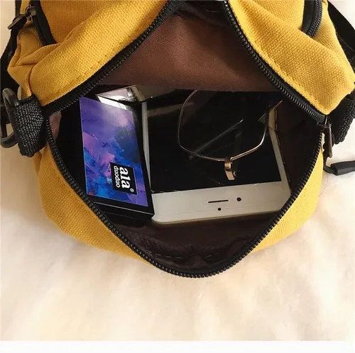 Vista 3 de Bolso de lona pequeño bolso cruzado para hombre, bolsos para mujer, bolso cruzado estético
