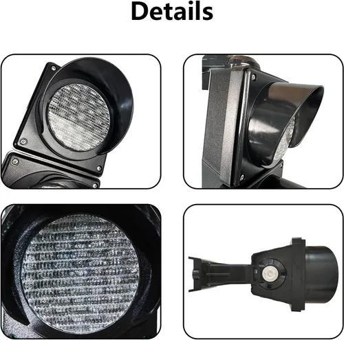 Vista 8 de Juego de luces de tráfico/parada/marcha de 100mm (4 pulgadas) AC85-265V, carcasa de PC impermeable IP65 (controlador de 103 botones)