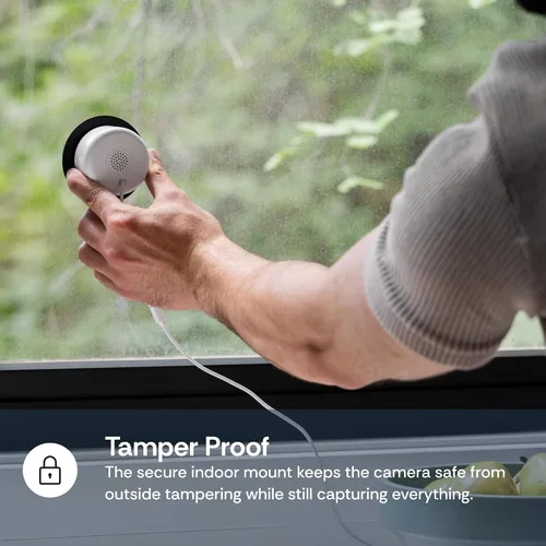 Vista 7 de Luna Window Camera, cámara de seguridad interior con cable de doble banda