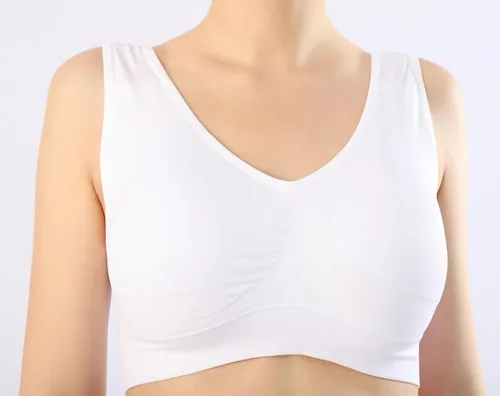Vista 2 de Cabales Brasier deportivo sin costuras para mujer, sin varillas, relleno extraíble, cómodo y cómodo